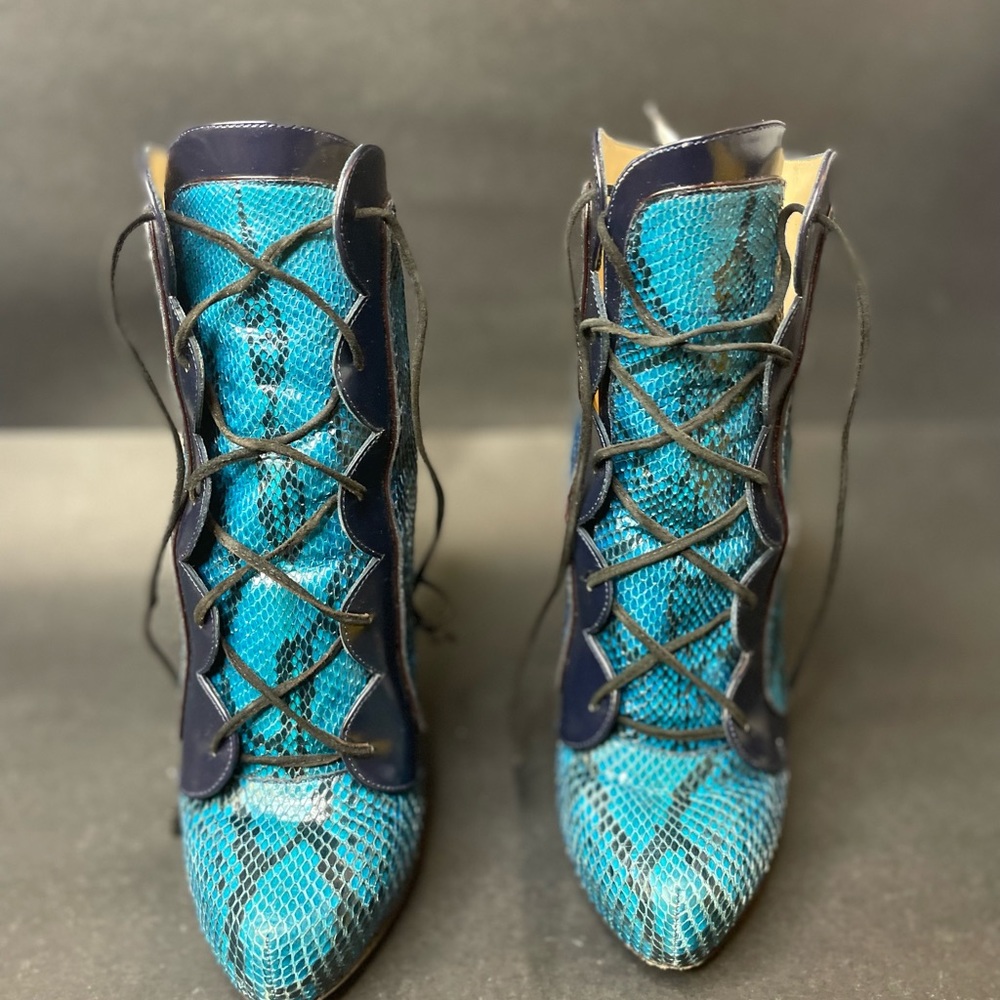 Nicholas Kirkwood snakeskin booties, original box, original box